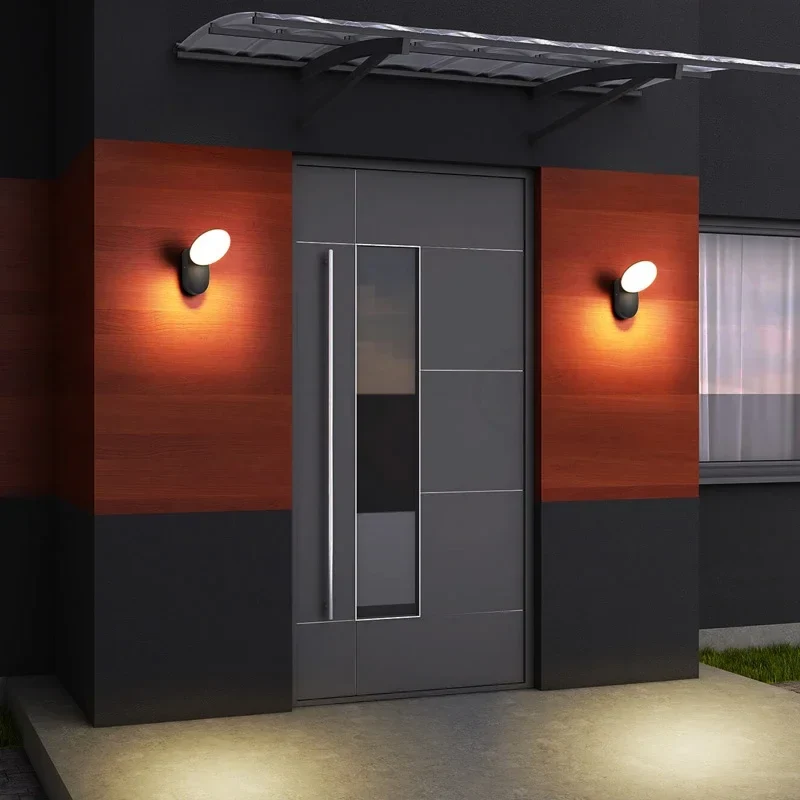 Moderne LED Außenwandleuchte mit Bewegungsmelder für Garten und Wegbeleuchtung