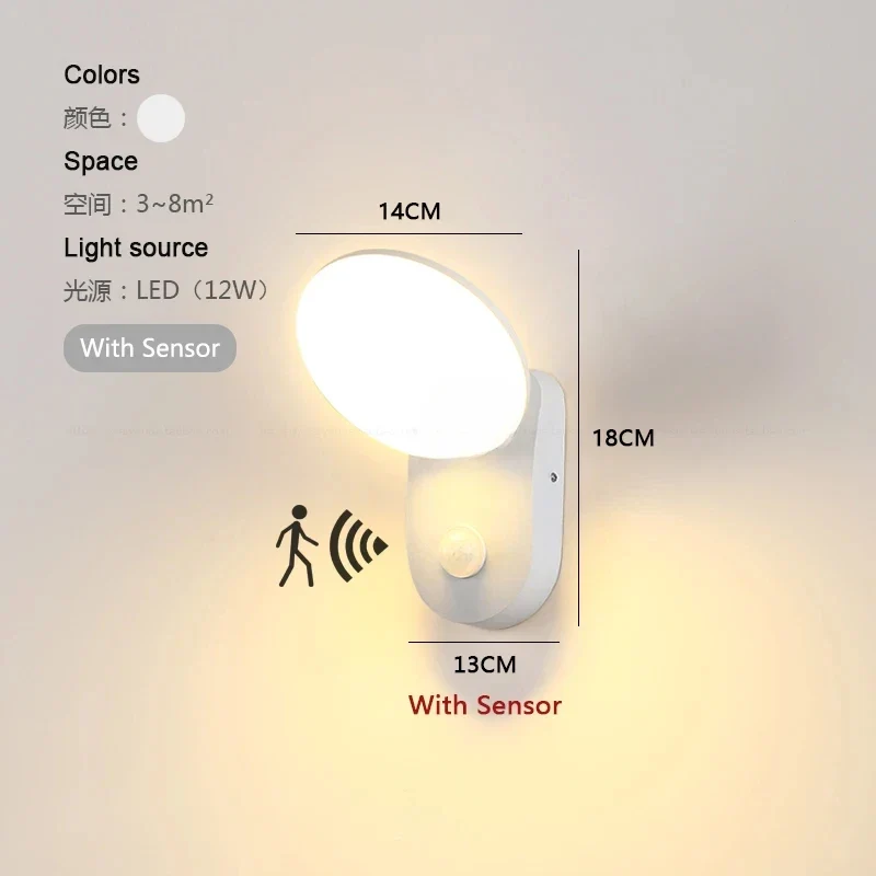 Moderne LED Außenwandleuchte mit Bewegungsmelder für Garten und Wegbeleuchtung