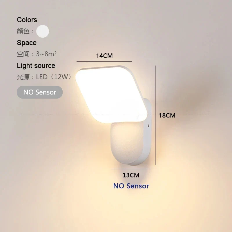 Moderne LED Außenwandleuchte mit Bewegungsmelder für Garten und Wegbeleuchtung