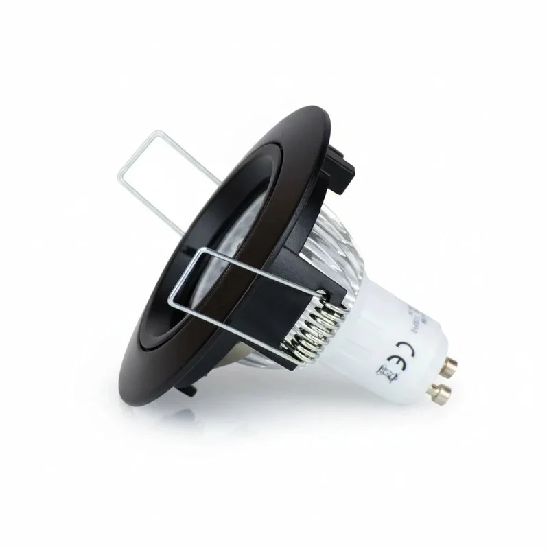 LED Einbaustrahler Schwarz – GU10 – 5 W – rund – 230 V – ohne Sprengring – Relco