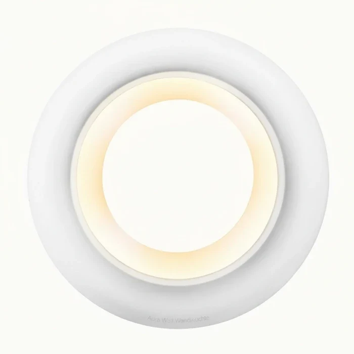 LED Wandleuchte rund weiß Aura Wall – Effektleuchte mit Lichtanimation