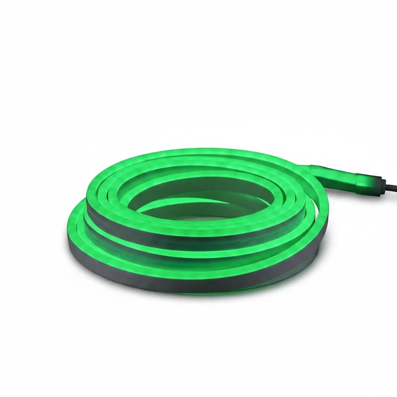 LED Neon Flex grün 6 m – Neon-Lichtband / Lichtschlauch IP44 230 V mit Stecker