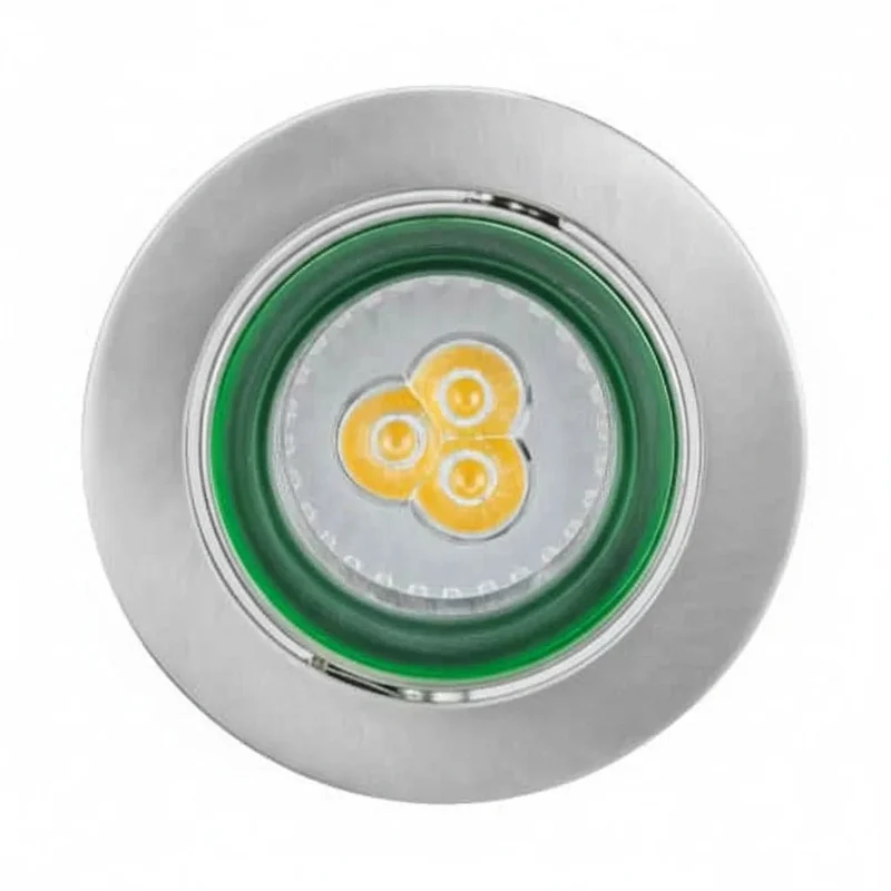 LED Einbaustrahler GU10 5 W – grün, schwenkbar, 230 V