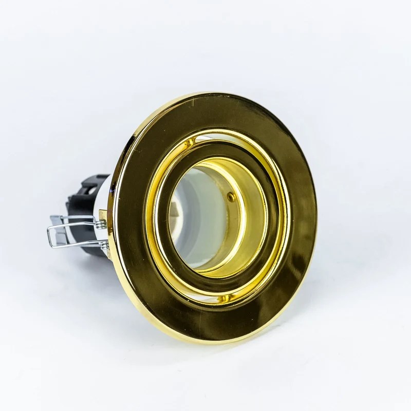 Venus Einbaustrahler Gold schwenkbar – E27 Fassung, rund, 230 V
