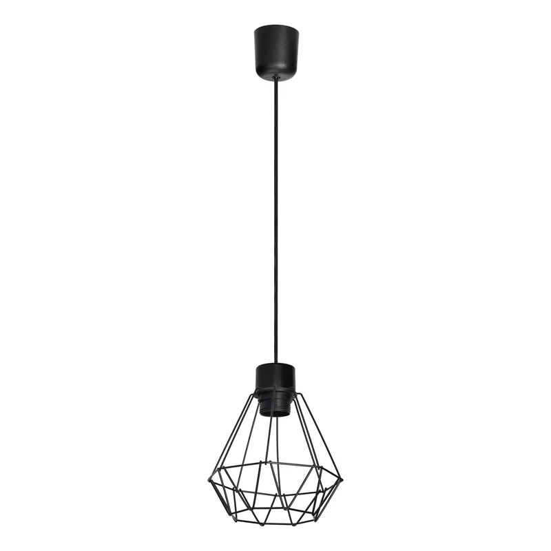 Elegante Pendelleuchte, E27, 60W, Metall, Schwarz, IP20, 790mm, Deckenmontage