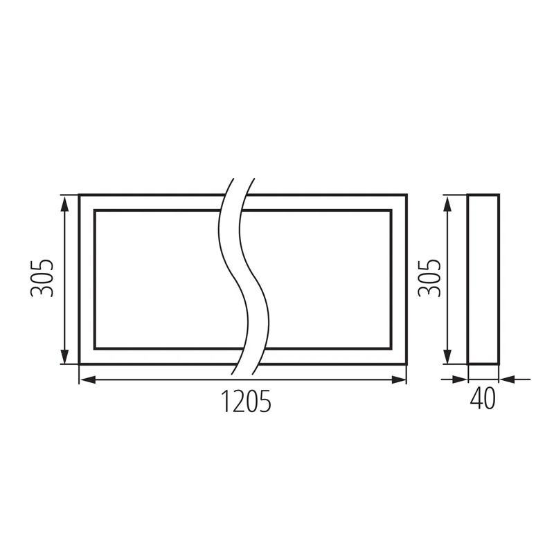 LED Aufputz Panel 34W 4000K quadratisch oder länglich