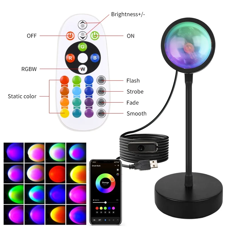 RGB Sonnenuntergang Projektionslampe für Stimmungslicht und Fotografie