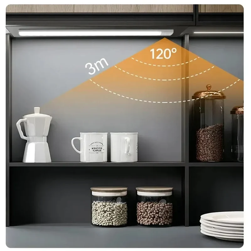 Kabellose LED Bewegungsmelder Unterbauleuchte für Küche, Schlafzimmer und Garderobe