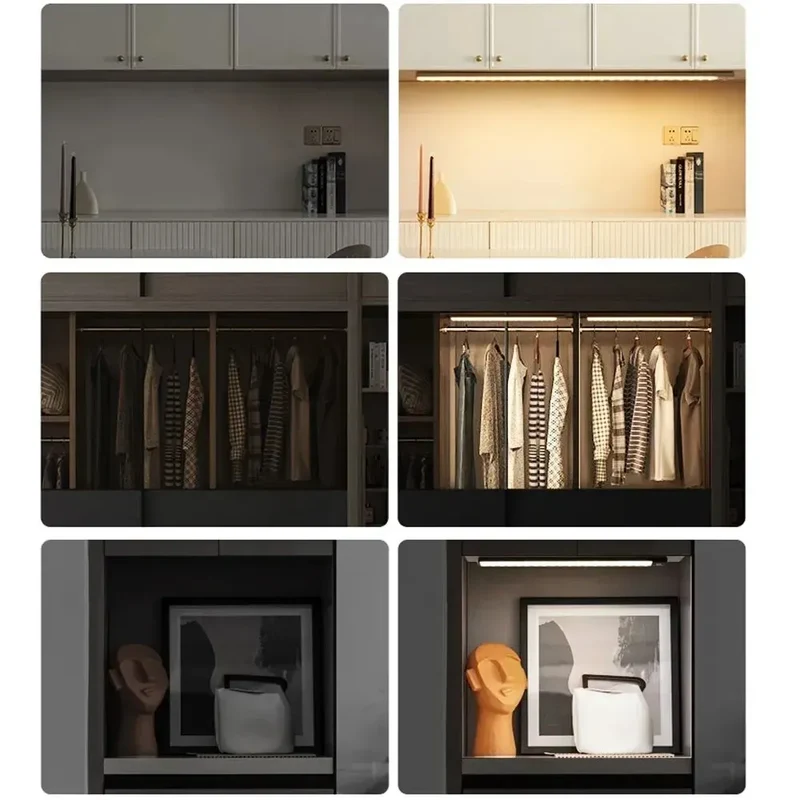 Kabellose LED Bewegungsmelder Unterbauleuchte für Küche, Schlafzimmer und Garderobe