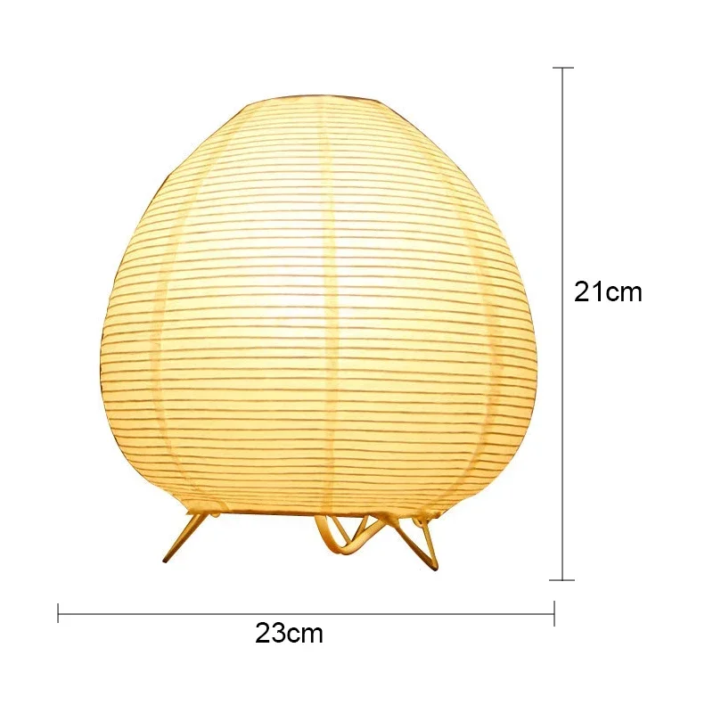 Japanische Reispapier Tischlampe für minimalistisches Wohnzimmer und Schlafzimmer