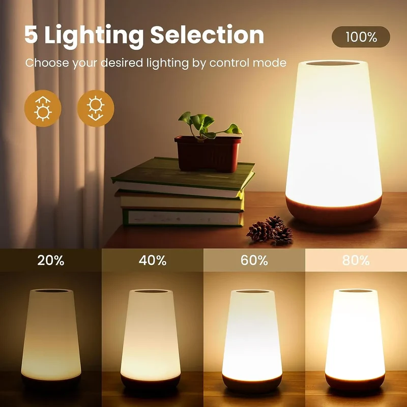 Tragbare RGB Tischlampe mit Fernbedienung für Schlafzimmer und Café
