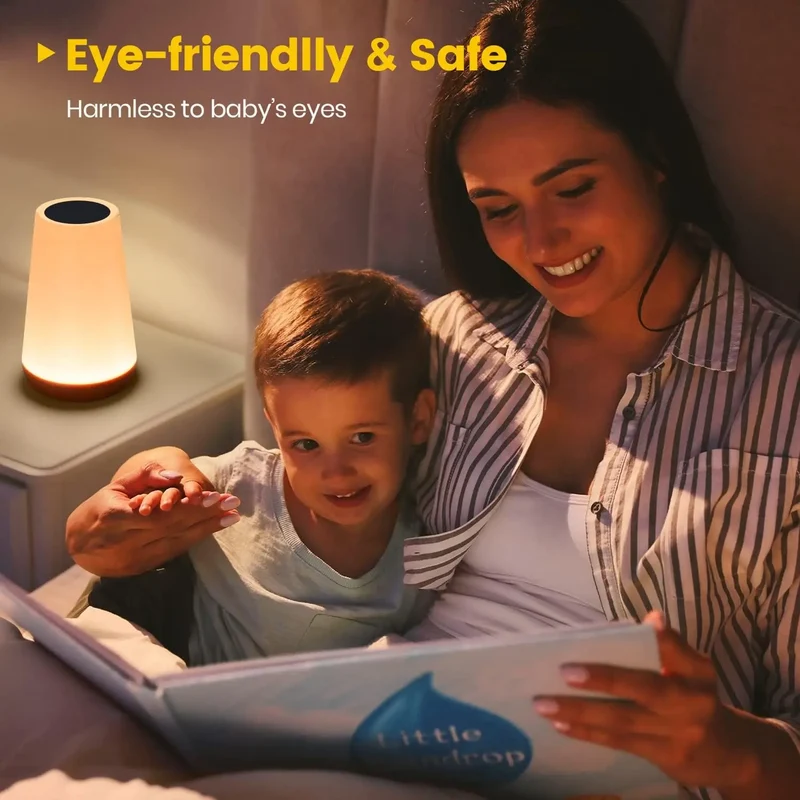 Tragbare RGB Tischlampe mit Fernbedienung für Schlafzimmer und Café