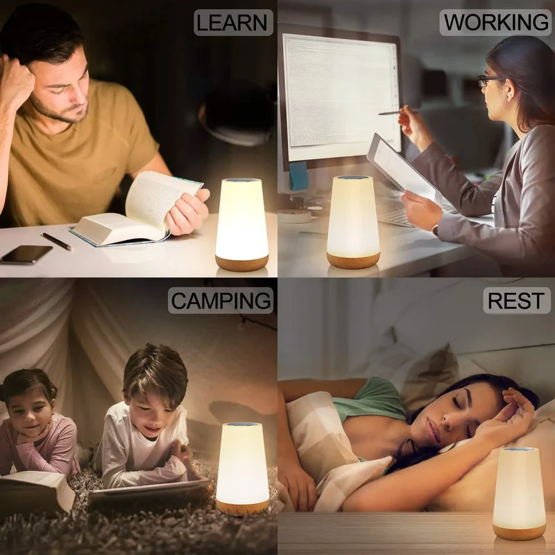 Tragbare RGB Tischlampe mit Fernbedienung für Schlafzimmer und Café