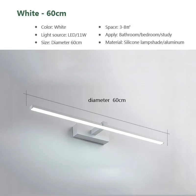 Moderne Wasserdichte LED Badezimmer Wandleuchte für Schminktisch und Spiegel