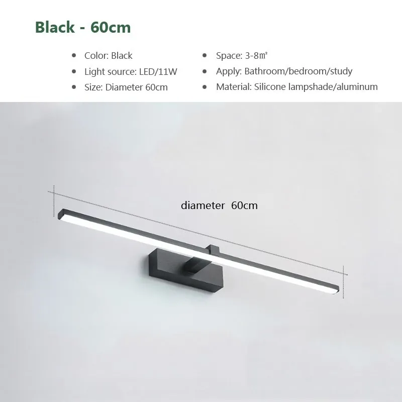 Moderne Wasserdichte LED Badezimmer Wandleuchte für Schminktisch und Spiegel