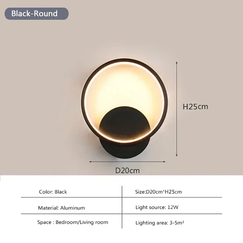 Moderne LED Wandleuchte für Schlafzimmer, Wohnzimmer und Flur