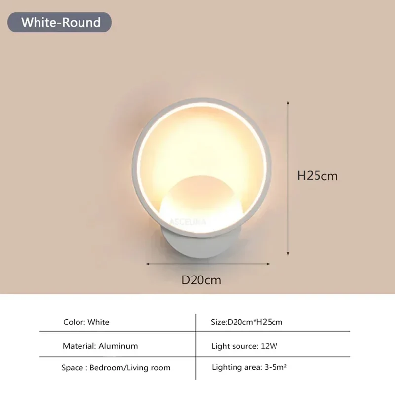 Moderne LED Wandleuchte für Schlafzimmer, Wohnzimmer und Flur