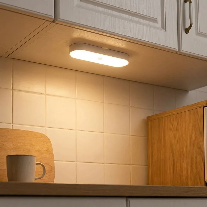 Kabellose LED Bewegungsmelder Wandleuchte für Küche, Kleiderschrank und Garderobe
