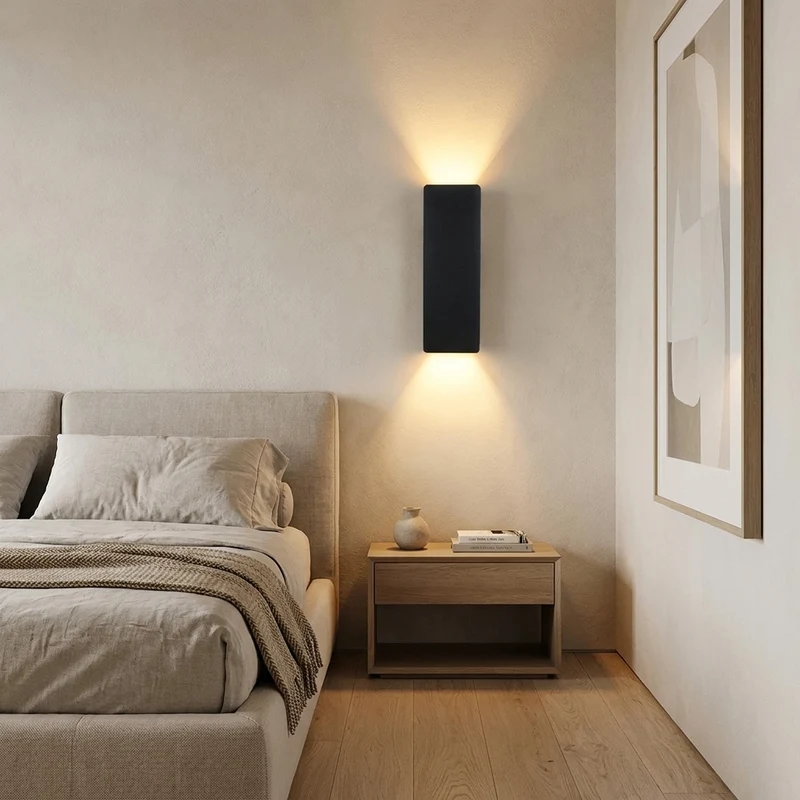 Moderne Aluminium Wandleuchte für Schlafzimmer, Flur und Wohnzimmer