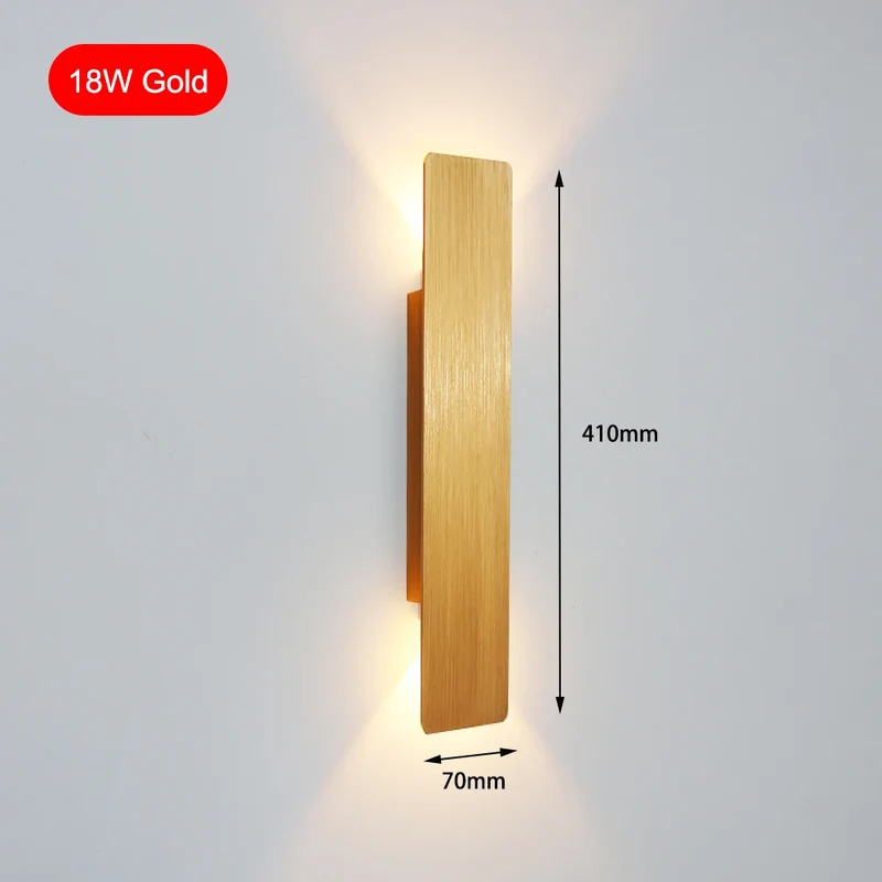 Moderne Aluminium Wandleuchte für Schlafzimmer, Flur und Wohnzimmer