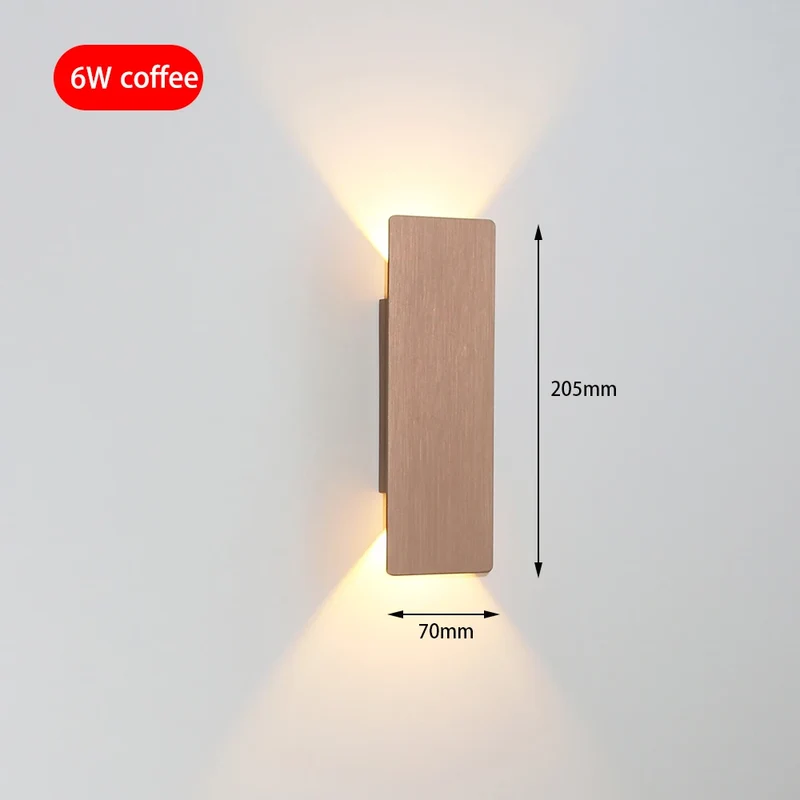 Moderne Aluminium Wandleuchte für Schlafzimmer, Flur und Wohnzimmer