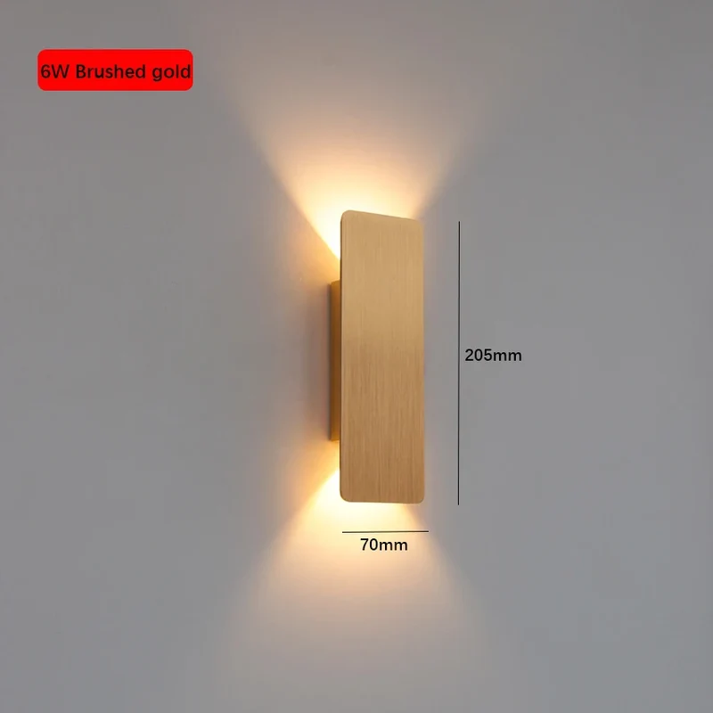 Moderne Aluminium Wandleuchte für Schlafzimmer, Flur und Wohnzimmer