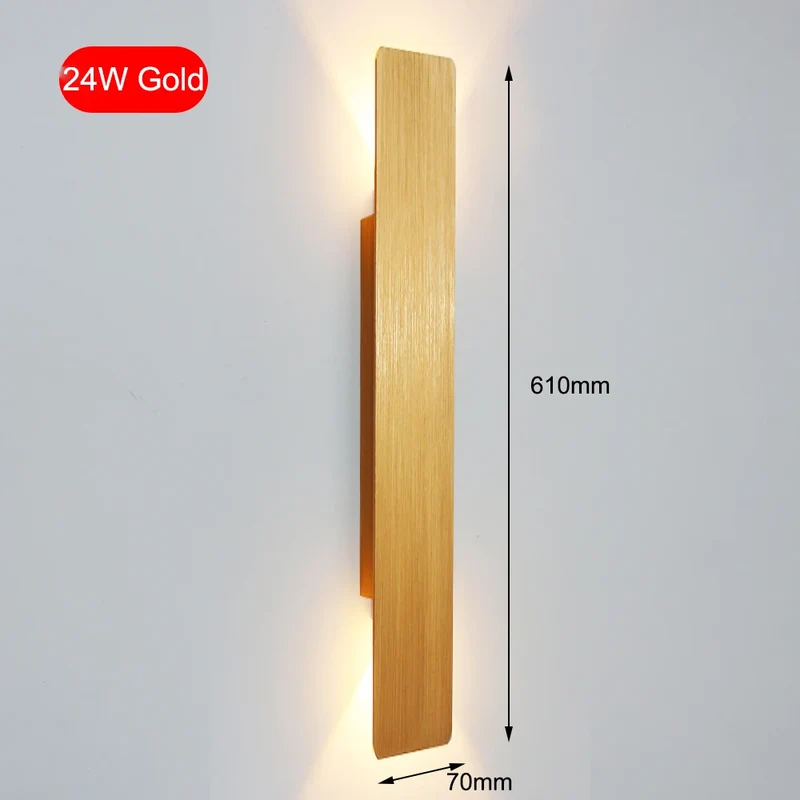 Moderne Aluminium Wandleuchte für Schlafzimmer, Flur und Wohnzimmer