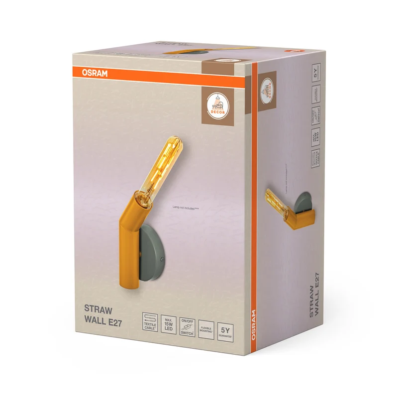 OSRAM DECOR Straw Wandleuchte, E27, Multicolor