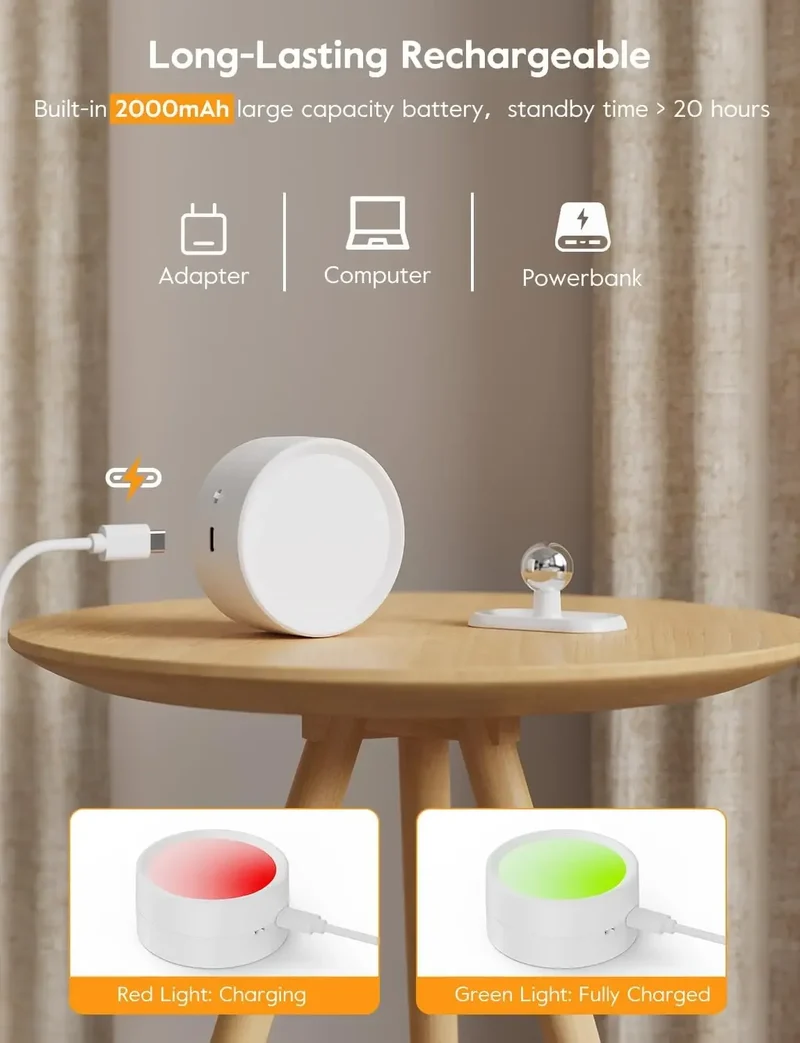 Magnetische LED Wandleuchte mit Fernbedienung für modernes Schlafzimmer