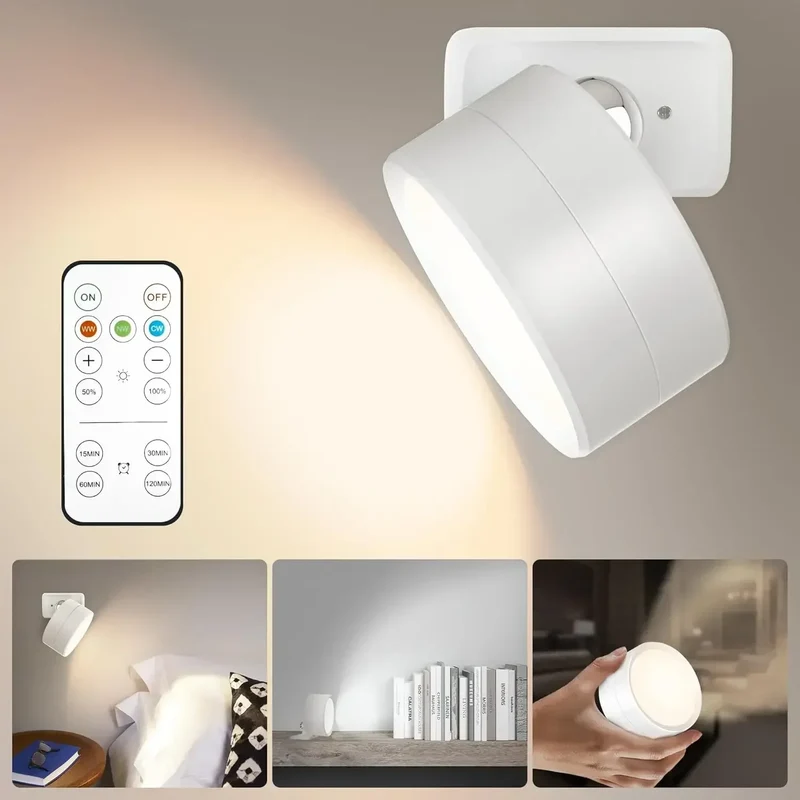 Magnetische LED Wandleuchte mit Fernbedienung für modernes Schlafzimmer