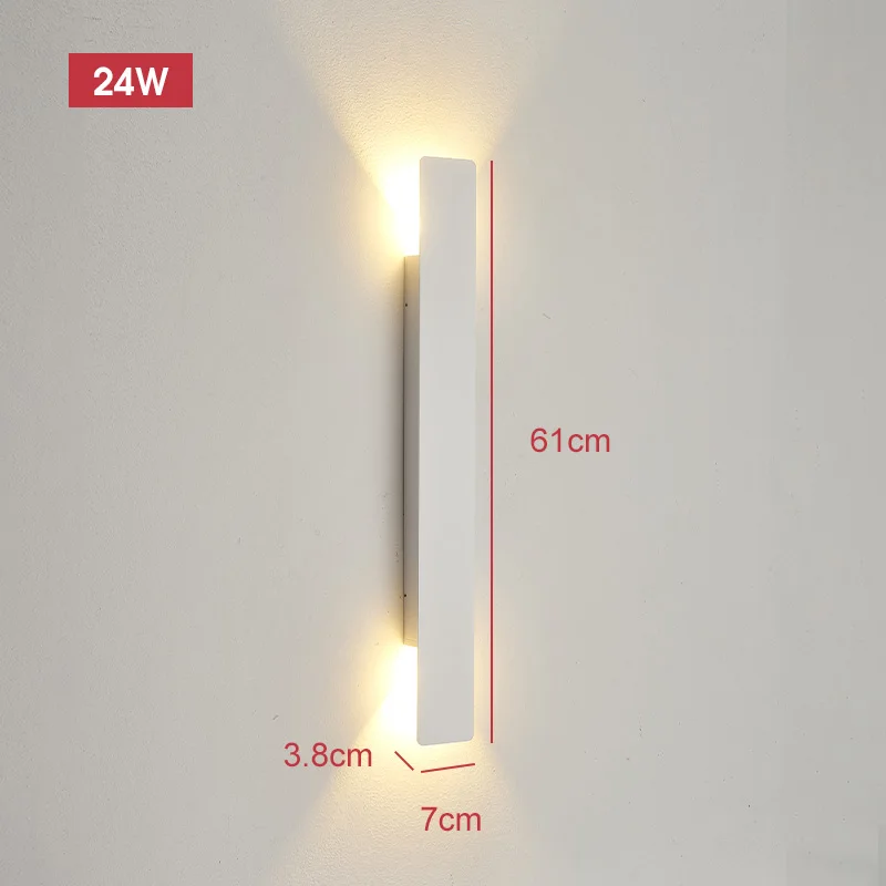 Moderne LED Streifen Wandleuchte für Außen und Schlafzimmer Interieur