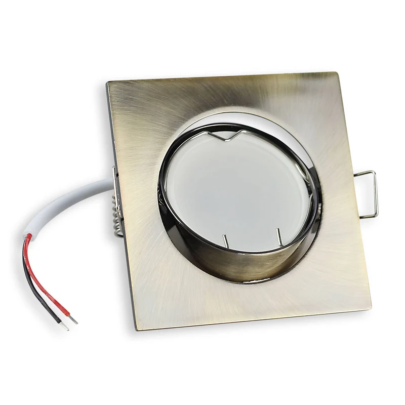LED Einbaustrahler 3W 5W 6,5W 230 Volt eckig flach Einbaufassung schwenkbar