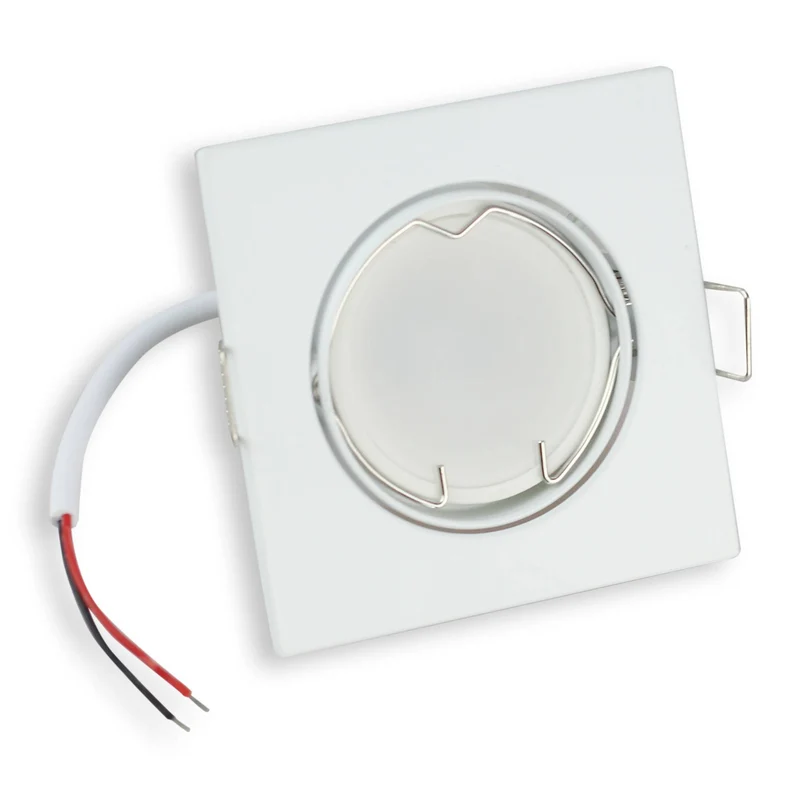 LED Einbaustrahler 3W 5W 6,5W 230 Volt eckig flach Einbaufassung schwenkbar