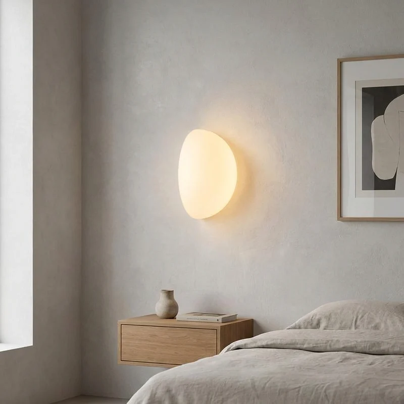 Bauhaus Glas Kugel Wandleuchte für moderne Schlafzimmer und Badezimmer