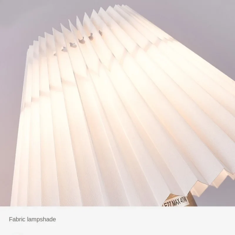 Nordische Fächer Wandlampe mit Plissee für Wohnzimmer und Schlafzimmer