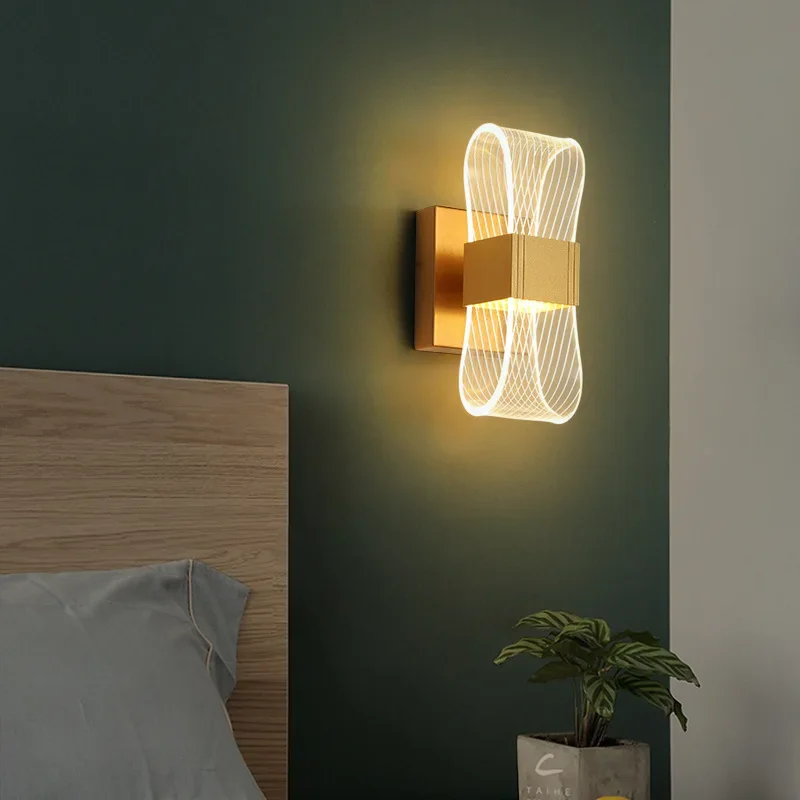 Nordische Aluminium LED Wandleuchte für modernes Wohnzimmer und Schlafzimmer