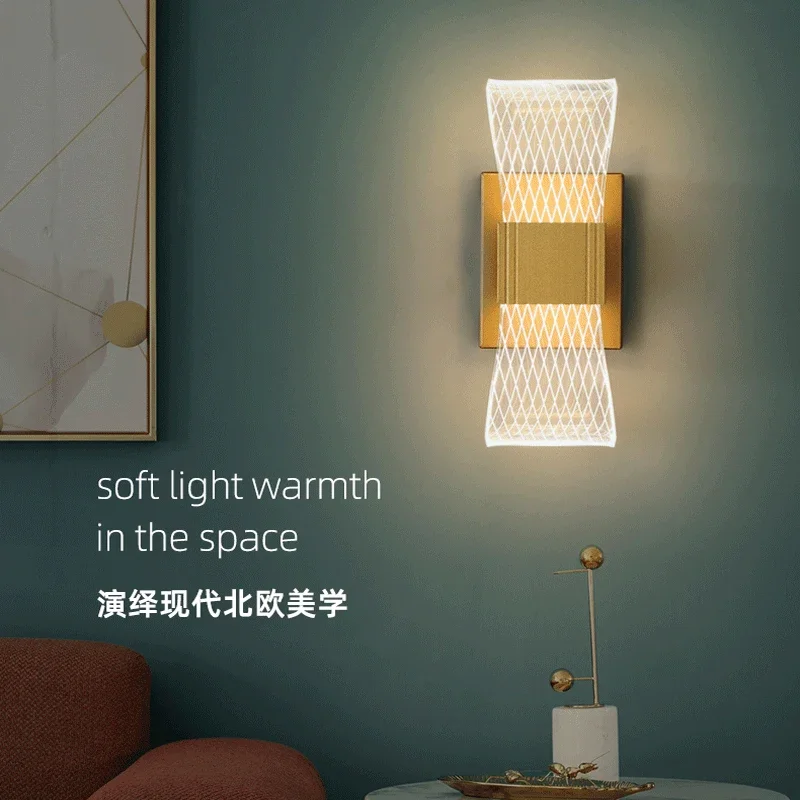 Nordische Aluminium LED Wandleuchte für modernes Wohnzimmer und Schlafzimmer