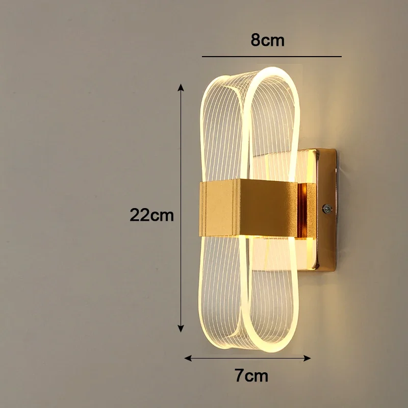 Nordische Aluminium LED Wandleuchte für modernes Wohnzimmer und Schlafzimmer