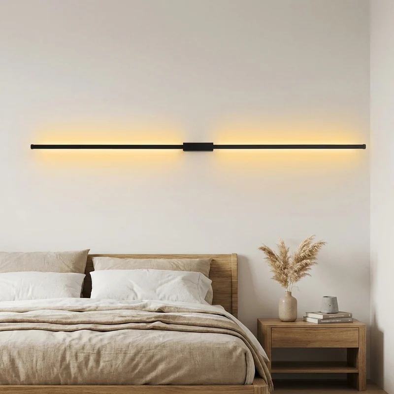 Nordische Minimalistische LED Wandleuchte für Schlafzimmer und Wohnzimmer