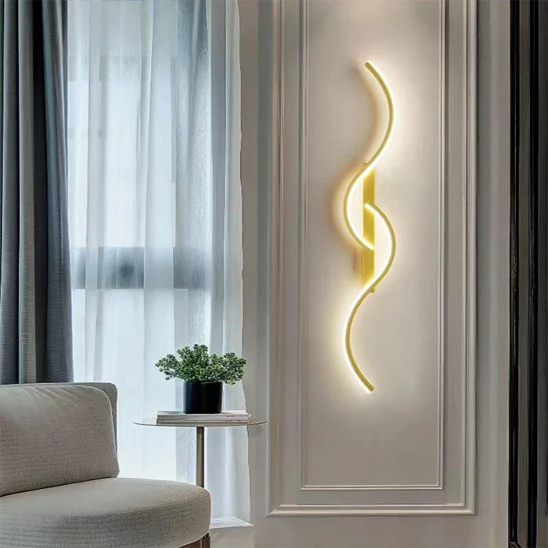 Moderne Minimalistische LED Streifen Wandleuchte für Schlafzimmer und Wohnzimmer