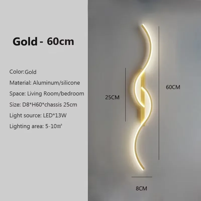 Moderne Minimalistische LED Streifen Wandleuchte für Schlafzimmer und Wohnzimmer