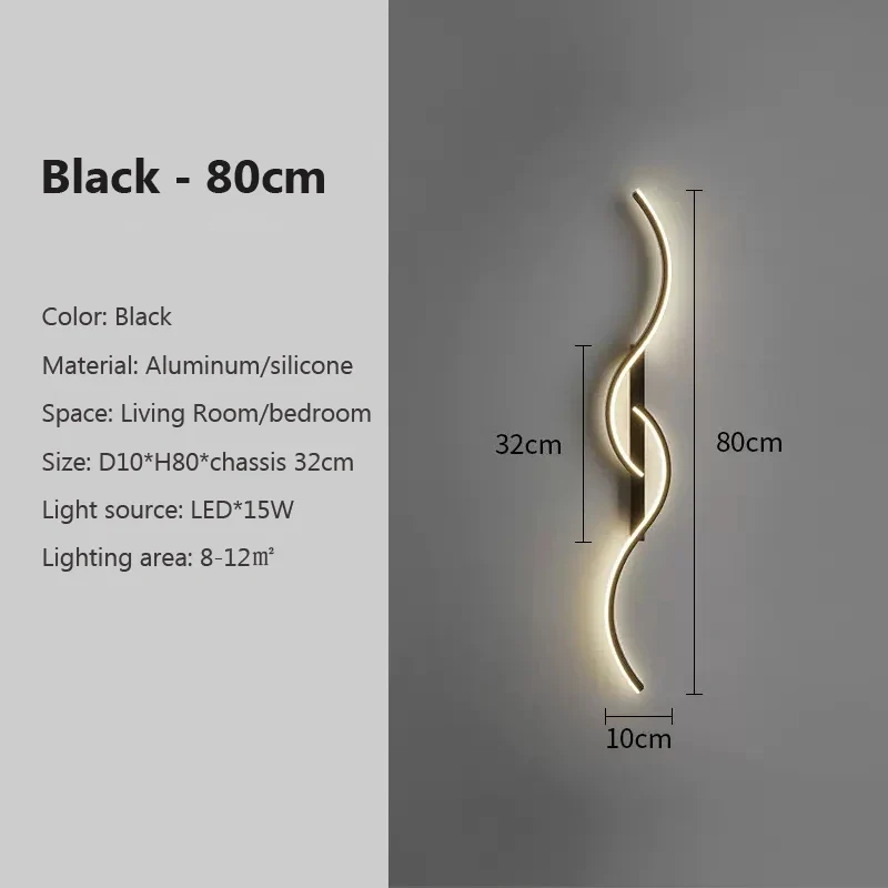Moderne Minimalistische LED Streifen Wandleuchte für Schlafzimmer und Wohnzimmer