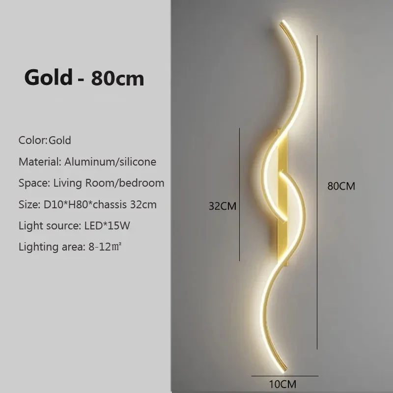 Moderne Minimalistische LED Streifen Wandleuchte für Schlafzimmer und Wohnzimmer