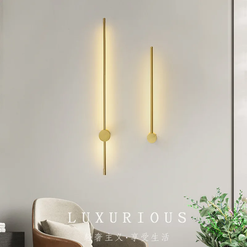 Nordische Minimalistische Lineare Wandleuchte für moderne Hotel und Wohnräume