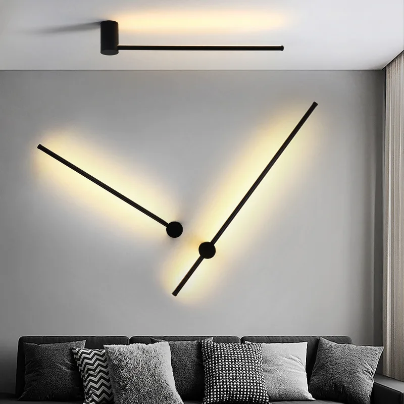 Nordische Minimalistische Lineare Wandleuchte für moderne Hotel und Wohnräume