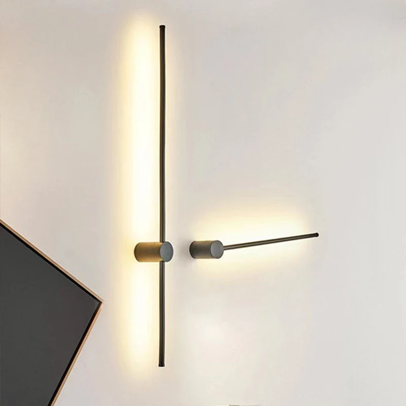 Nordische Minimalistische Lineare Wandleuchte für moderne Hotel und Wohnräume