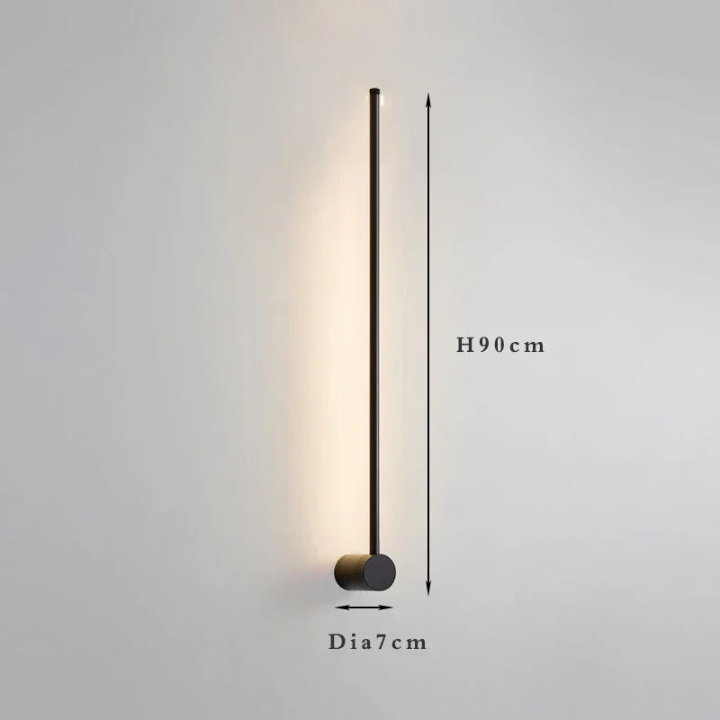 Nordische Minimalistische Lineare Wandleuchte für moderne Hotel und Wohnräume