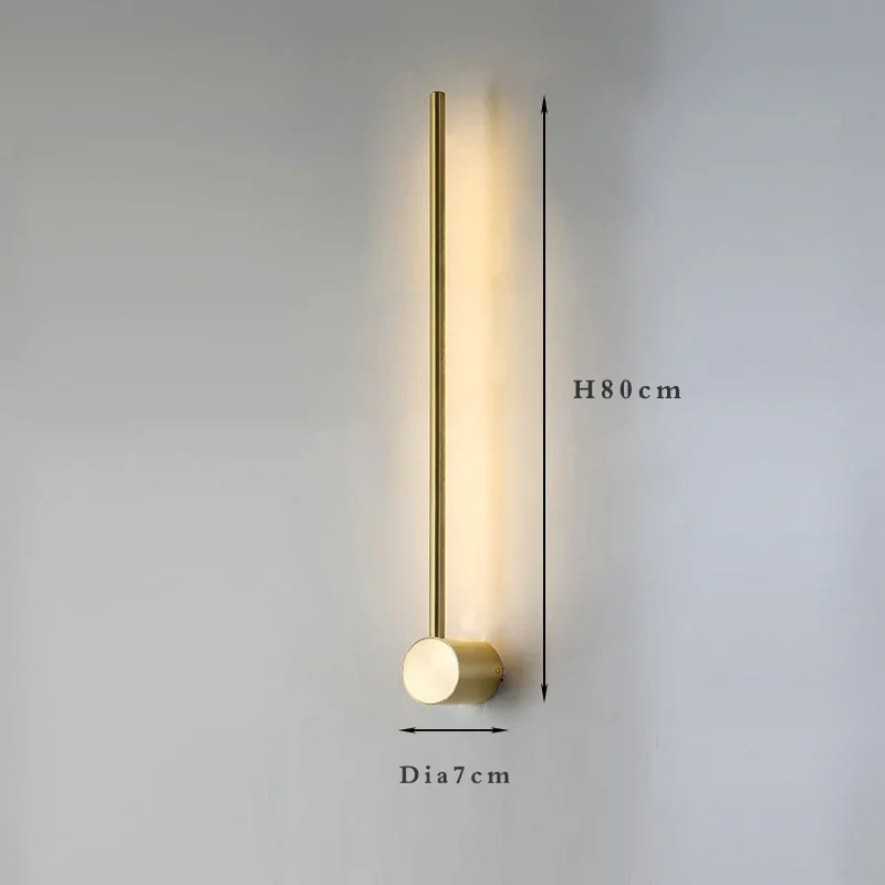 Nordische Minimalistische Lineare Wandleuchte für moderne Hotel und Wohnräume
