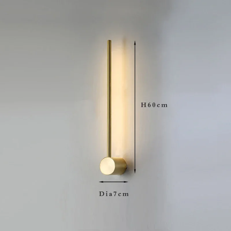 Nordische Minimalistische Lineare Wandleuchte für moderne Hotel und Wohnräume