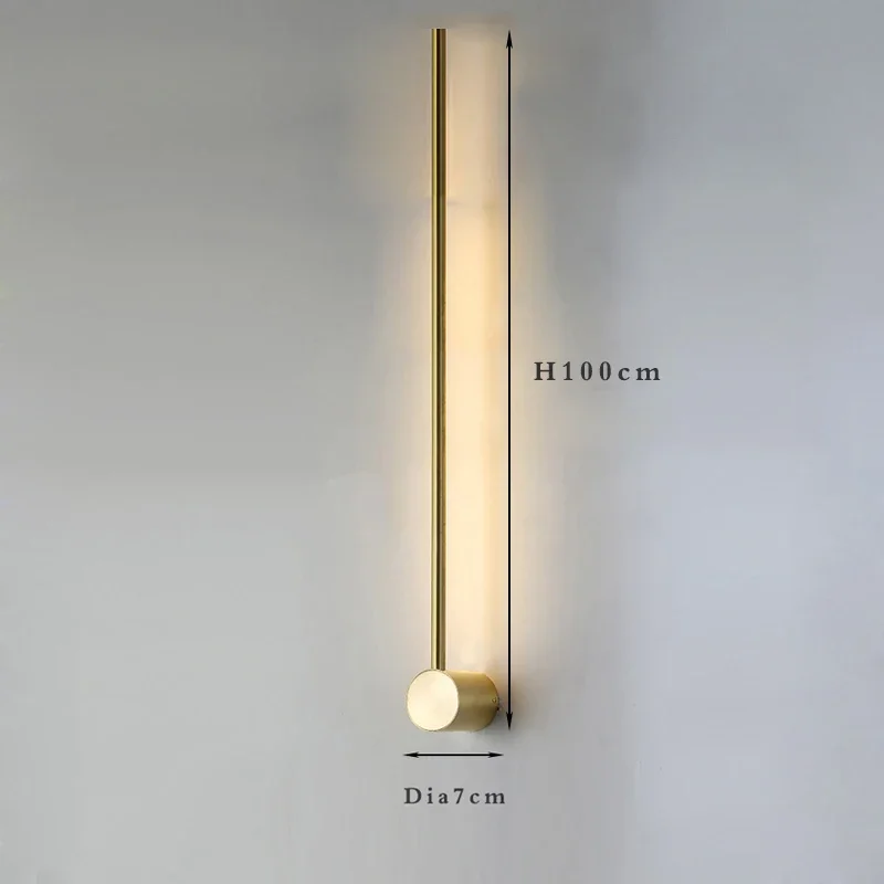 Nordische Minimalistische Lineare Wandleuchte für moderne Hotel und Wohnräume